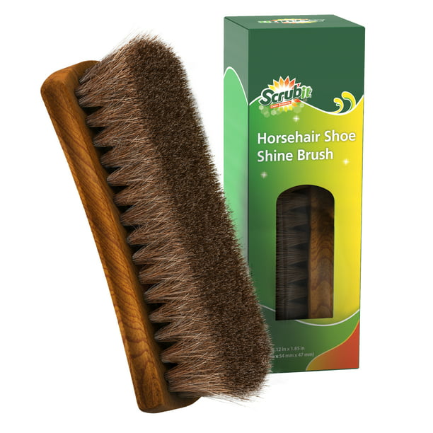 Shoe Shine Boot Applicator Brushes Cleaner Polish Brush Horse Hair D